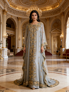 Abaya <span class=keywords><strong>de</strong></span> Lujo con Lentejuelas Bordadas para <span class=keywords><strong>Mujer</strong></span>, Elegante Vestido Kaftan Musulmán, Abaya Islámica Modesta <span class=keywords><strong>de</strong></span> Dubái, Vestido Formal <span class=keywords><strong>de</strong></span> Noche para Ramadán y Eid - Product Image 1