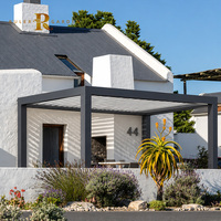 Pergola électrique en aluminium sur mesure haut de gamme pour terrasse arrière, alliage 6063-T5, toit à lames, pavillon moderne pour maison et jardin