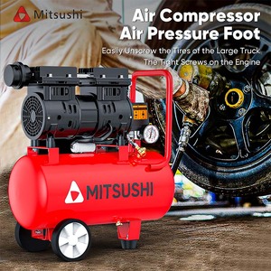 เครื่องอัดอากาศแบบพกพาสำหรับอุตสาหกรรมและงาน DIY มอเตอร์ไร้แปรงถ่าน 800W ความจุถัง 9 ลิตร แบบตั้งตรง 220V ยี่ห้อ Mitsushi รุ่น MYSJ69L - Product Image 4
