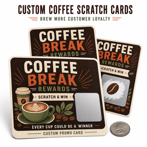 Autocollants à gratter personnalisés en couleur pour les programmes de fidélisation des cafés, les promotions commerciales et les cadeaux - Product Image 5
