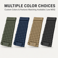 Matelas pneumatique gonflable d'extérieur intégré avec pompe à pied, motif miettes de pain, 8 cm d'épaisseur, en matériau Chunyafang, extra-large et large