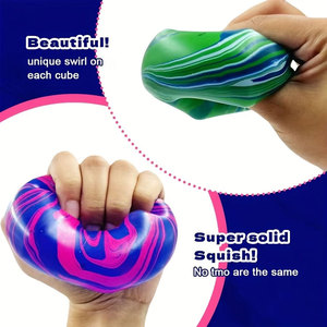 Boules à presser en forme de cube, super solides, en maltose, douces et agréables, jouets sensoriels anti-stress, cube anti-stress, jouets à presser - Product Image 5