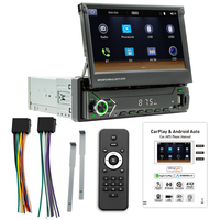 Unidad Principal Universal con Pantalla Táctil de 7 Pulgadas, Carga Rápida USB, Carplay y Android Auto Inalámbricos, Reproductor de DVD para Auto 1 DIN