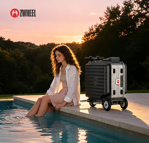 Valise à roulettes ZWEEL ABS+PC à coque rigide avec barre de traction et serrure pour voyage unisexe, légère, portable, design moderne - Product Image 3