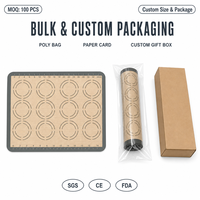 Style personnalisé de haute qualité Offre Spéciale tapis de pâtisserie en silicone de cuisine antiadhésif réutilisable tapis de pétrissage tapis de cuisson en silicone