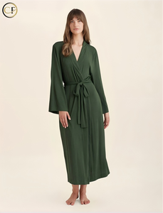 Comfort Fit Breathable Modal Long Robe Full Length Vintage Luxury Fashion ODM for Women Daily Homewear All Seasons