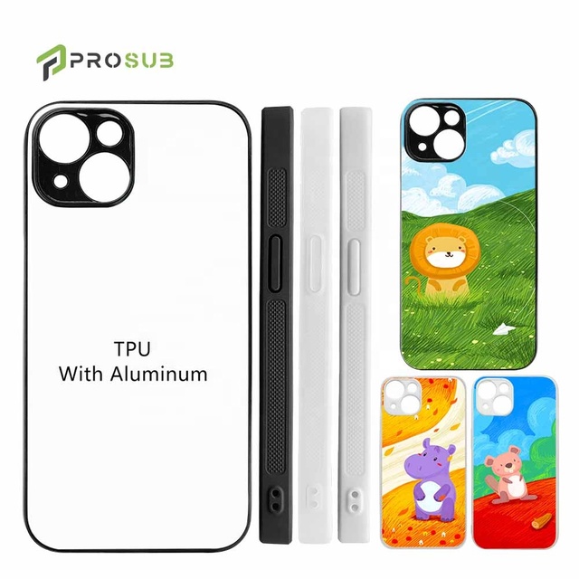 Prosub for IPhone 14 Pro Max Sublimation Case With Camera Protector 2D TPU Blank Sublimation Cell Phone Case