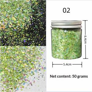 50g Pack Premium Dichroic Holographic <b>Glitter</b> <b>for</b> Christmas Decor, Party Supplies, Acrylic Charms, Gel <b>Nails</b> & Event Crafts - Product Image 2