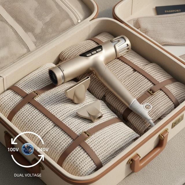 Professional Salon Ionic Hair Dryer Styling Tool 110000rpm High Speed Dual Voltage Hair Dryer with Diffuser Attachment
