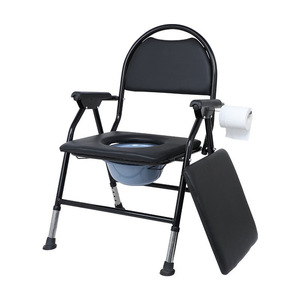 Siège de toilette portable pour personnes âgées, chaise de toilette pliable pour usage domestique. - Product Image 2