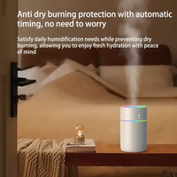 Diffuseurs d'huiles essentielles ultrasoniques portables 230 ml H2O avec lumière colorée pour voiture, humidificateur d'air mini pour vente en gros