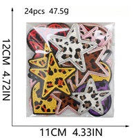 Nouveau patch brodé en forme de cœur avec motif léopard et paillettes, style thermocollant pour vêtements, tissu en toile, patchs pour vêtements