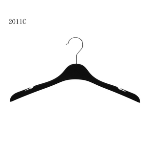 100pcs/ctn Cheap Non Slip Plastic Black Male Top Hanger With Notches