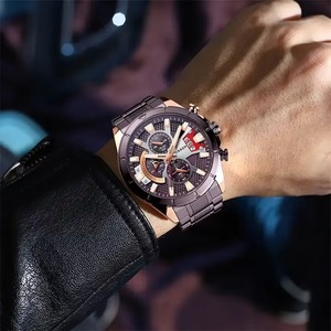Reloj Deportivo de Negocios para Hombre CURREN 8401, Reloj de Cuarzo de Lujo con Correa de Acero Inoxidable, Resistente al Agua 3ATM, Aleación Ronda, Envío Directo - Product Image 5