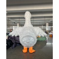 Publicité Événements Accessoires Gonflable Oie Blanche En Peluche Costumes Fête De Noël Cosplay Animal Géant Marche Mascotte Vêtements