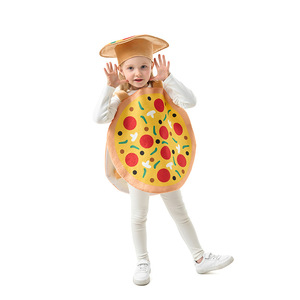 Disfraz de chaleco y sombrero de Pizza para niños, disfraz para fiesta de Halloween, actuación en escenario, tamaño C816 - Product Image 4