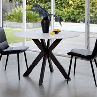Ensemble de table à manger classique et au design moderne Ensemble de table à manger en pierre Meubles de salle à manger modernes en céramique Ensemble de 4 avec table ronde