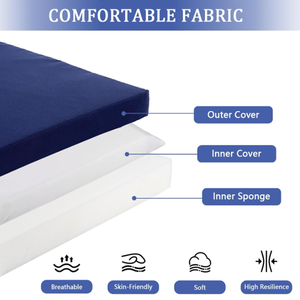 وسادة مقعد إسفنجية عالية المرونة مع أربطة ثابتة قابلة للإزالة والغسل 100% بوليستر لكرسي المكتب والديكور المنزلي للاستخدام الداخلي/الخارجي - Product Image 5