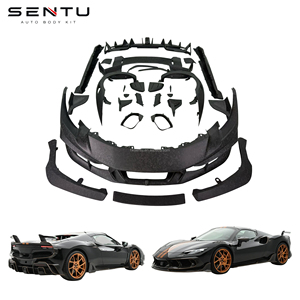 ชุดแต่งตัวถังคาร์บอนไฟเบอร์แบบแห้ง MSY Style สำหรับ Ferrari 296 กันชนหน้า ฝากระโปรง สเกิร์ตข้าง ชุดแต่งเพิ่มสมรรถนะด้านอากาศพลศาสตร์ อัพเกรดภายนอก - Product Image 1