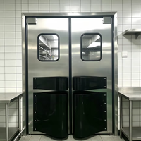 Puerta Batiente Automática de Acero Inoxidable, Impermeable, Resistente a Impactos, para Cocina de Restaurante