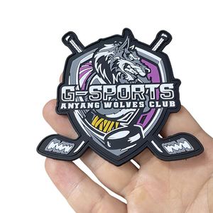 Parches de PVC suave 3D personalizados con logo bordado, transferencia en relieve termoadhesiva para sudaderas, parche de goma de PVC en relieve, encaje termoadhesivo para gorras - Product Image 2