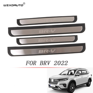 WZXD Bumper Foot Guard-Black 1Pcs Car Accessories Body Kit <b>Door</b> Sill <b>Plate</b> With Light for BRV 2022 - Product Image 3
