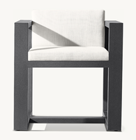 BAHIA luxe tous temps Patio jardin hôtel plage salle à manger ensembles extérieur Durable en aluminium enduit de poudre fauteuil de salle à manger