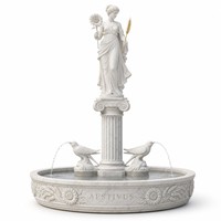 Fontaine de Luxe en Marbre, Statue de la Déesse Aestivus, Motif Tournesol, Blé et Passerelle, Fontaine d'Eau pour Hôtels, Villas, Jardins et Parcs