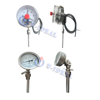 High Accuracy Temperature Gauge Hydraulic Oil Digital Temperature Meter Bimetal Thermometer Meter with Transmitter
