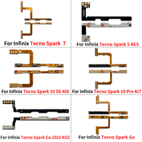 Volume d'alimentation de téléphone portable Flex pour Tecno Spark 20 Pro Plus 20C 10 10C 8 8C 7 6 Go 2022 2023 2024 5 4 air 3 Pro Pièces de rechange pour téléphone