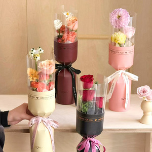 Bán buôn Valentine của ngày duy nhất bó hoa tích hợp trong suốt hiển thị hoa Vật liệu DIY gói Hoa - Product Image 4