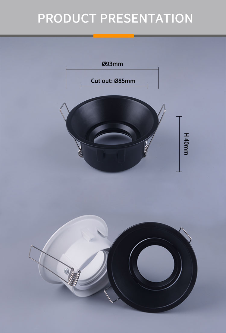 IP20 Gu10 Recessed Ceiling Downlight Embeded Installation For office