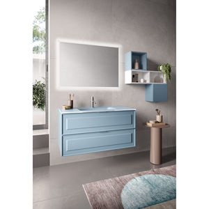 MODIFICATION COMPLÈTE DE LA SALLE DE BAIN Cadre bleu mat et blanc brillant - Product Image 1