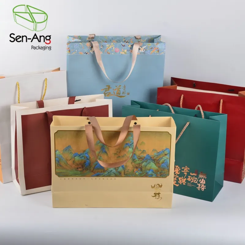 SenAng03 디자인 소기업을 위한 투명한 포도주 선물 부대