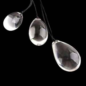 Gran bola de cristal con cuerda Anal Beads Butt Plug Juguetes sexuales Vagina grande <span class=keywords><strong>Bolas</strong></span> <span class=keywords><strong>anales</strong></span> Buttplug Crystal Clear Glass Anus Plugs Juguetes sexuales - Product Image 5