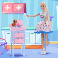 Nouvel ensemble de poupées gothiques 2026, figurine de chien en PVC de 30-50 cm, accessoires de jeu de rôle pour docteur, organisation de stand de rue pour filles