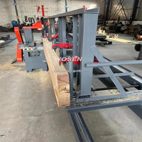 Scie à table verticale à double lame pour bois rond, bois carré, bois de construction, scie à table coulissante, machine à découper le MDF