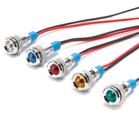 Luces de Advertencia LED de 12V para el Tablero del Automóvil, Lámpara Indicadora de Señal de Advertencia para Automóviles, Camiones, SUV y Vehículos