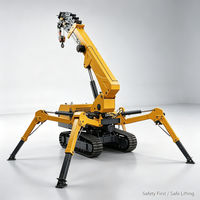 Mini-grue araignée à chenilles équipée d'un système de sécurité haute performance pour la taille des arbres et la rénovation des bâtiments
