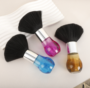 Venta al por mayor de cepillo de pelo de peluquería con color personalizado cepillo de barrido de pelo de cuello facial cepillo de limpieza de cabello - Product Image 1