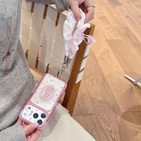 Nouvelle coque de téléphone anti-chute lapin fraise pour iPhone 18 Pro Max 17 16 15, créative et mignonne pour fille
