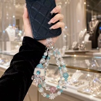 Breloque de sac de luxe en forme de fusée avec perles, porte-clés en cristal et strass argenté, pendentif de téléphone, vente en gros