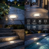 Lumière LED RGB encastrée 12W, IP68, étanche, en acier inoxydable SS304, lampe enterrée pour l'éclairage extérieur de paysages, jardins et allées