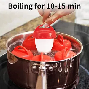 Lot de 6 Cuves de Cuisson Antiadhésives en Silicone Sans BPA pour Œufs, Cuiseur Vapeur Rapide, Outil de Cuisine pour Lait et Boissons, Idéal pour le Petit-Déjeuner - Product Image 4