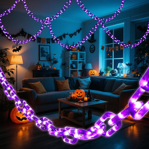 Luces de Cadena de Plástico para Decoración de Halloween, Luces de Cadena Decorativas, Decoraciones de Fantasmas para Fiestas de Halloween - Product Image 3