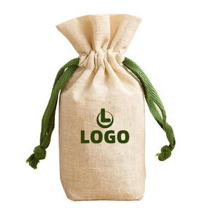 Vente en gros sac à cordon en coton personnalisé pour les petits cadeaux d'<span class=keywords><strong>anniversaire</strong></span> sacs à provisions promotionnels avec logo - Product Image 1