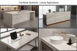 Vendita calda su misura di lusso Taj Mahal piano di marmo e isola superiore lastra di pietra naturale piastrelle Taj Mahal marmo - Product Image 6