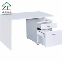 Bureau d'ordinateur pliable moderne pour la maison, table d'écriture en bois avec rangement
