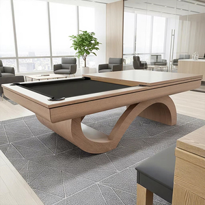 โต๊ะพูลไม้เนื้อแข็งนำเข้าแบบกำหนดเองได้ ราคาขายส่ง ยี่ห้อจิ่วเจียง ขนาด 9 ฟุต 8 ฟุต 7 ฟุต สำหรับเล่นกีฬาในร่ม สไตล์โมเดิร์น พร้อมม้านั่งนุ่ม - Product Image 5