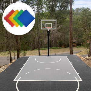 Baldosas de baloncesto entrelazadas portátiles PP para exteriores, suelos de plástico, <span class=keywords><strong>canchas</strong></span> de baloncesto deportivas - Product Image 2